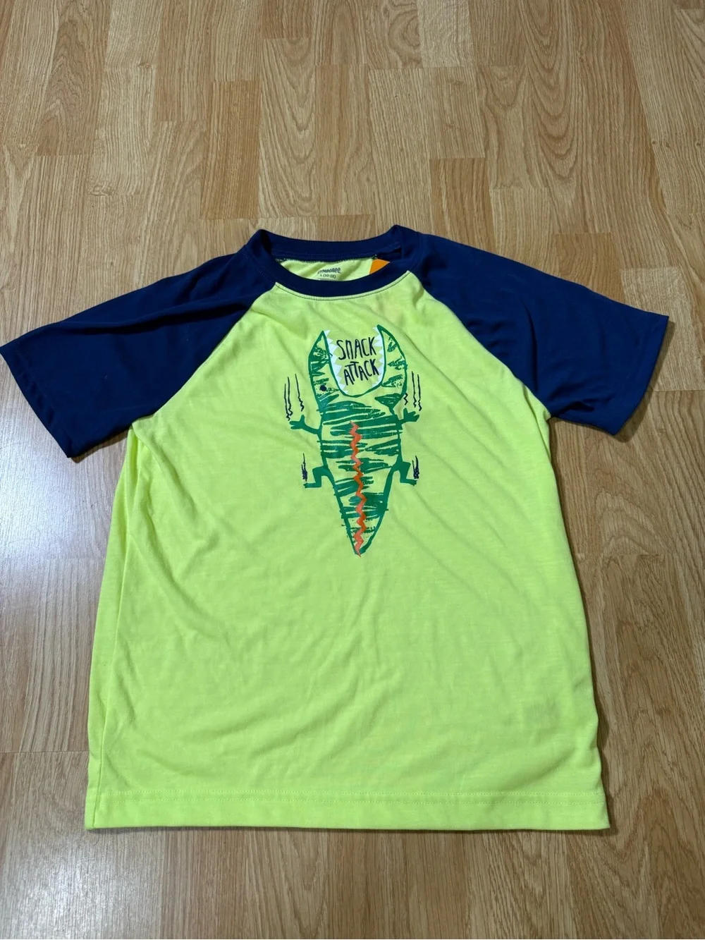 Gymboree Lime & Navy Alligator Two-Piece Pajama Set - Size L (10/12 )